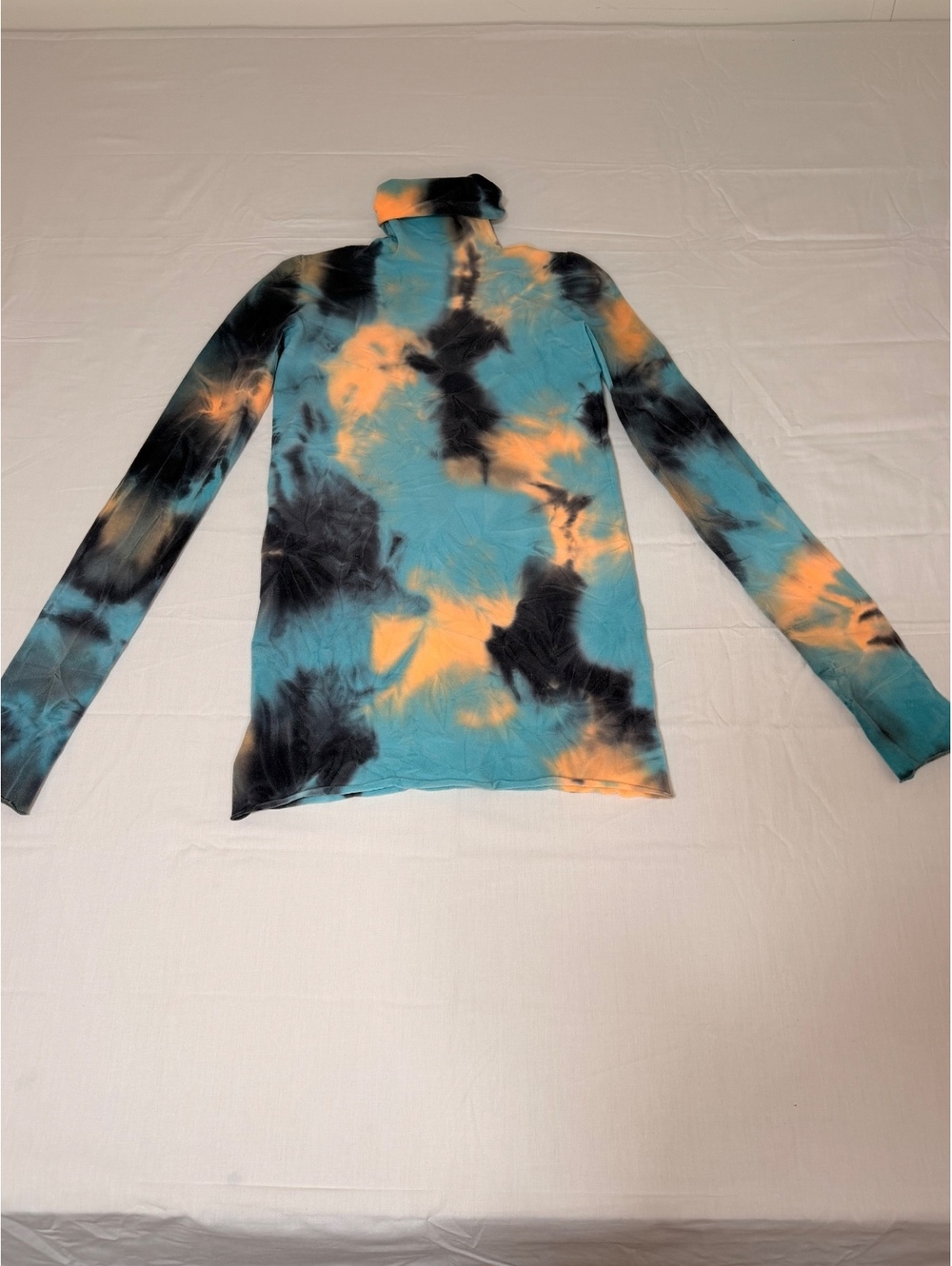 Céline Tie-Dye Turtleneck Long Sleeve Top